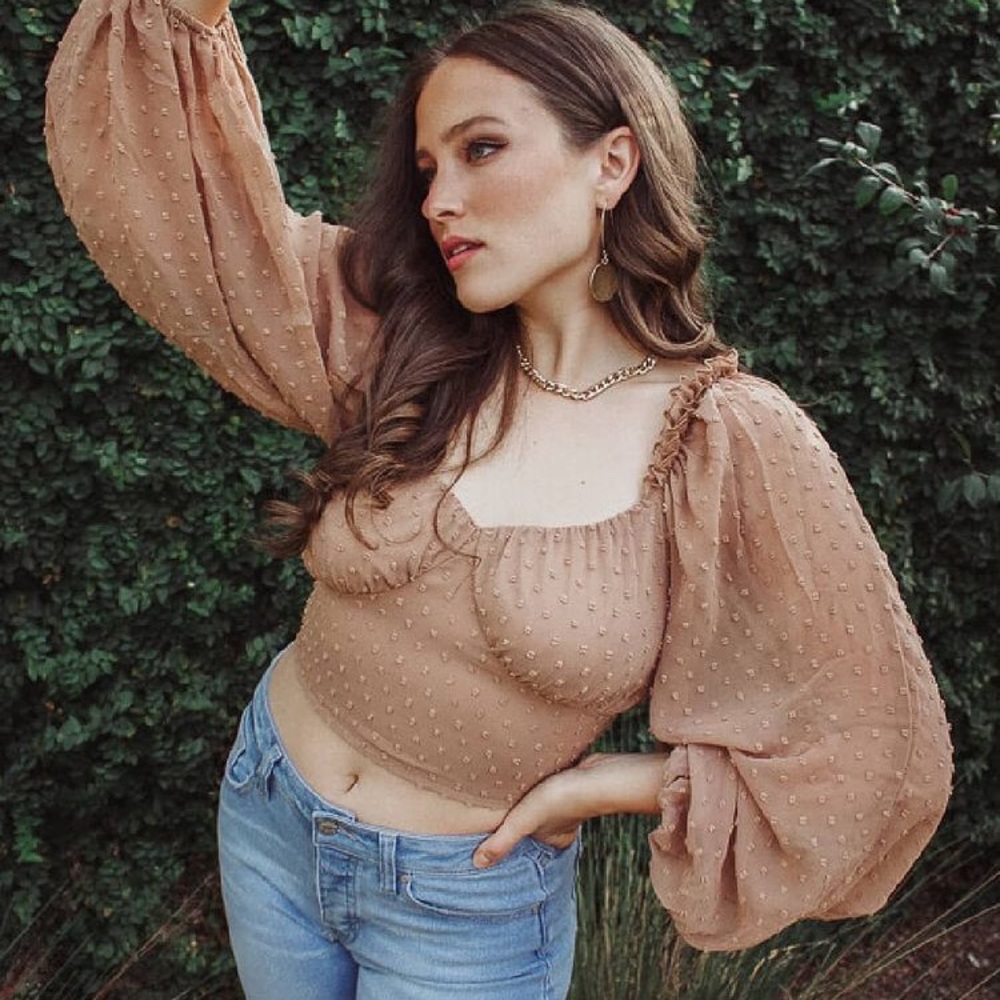 S Taupe Cataline Blouse - Boutique